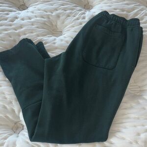 Adidas Dark Green Fleece Sweatpants